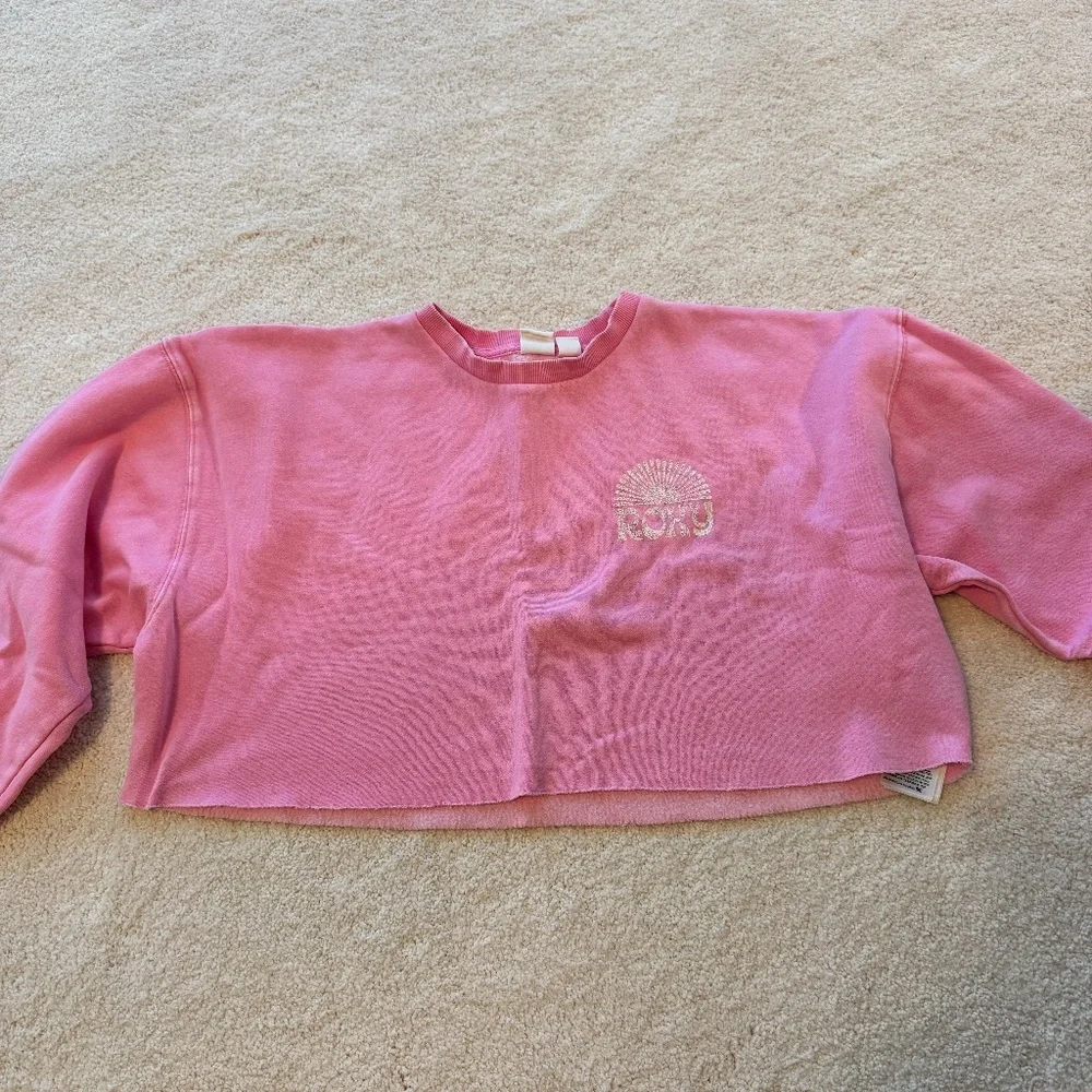 Pink Roxy Crop Top - Picture 1 of 3